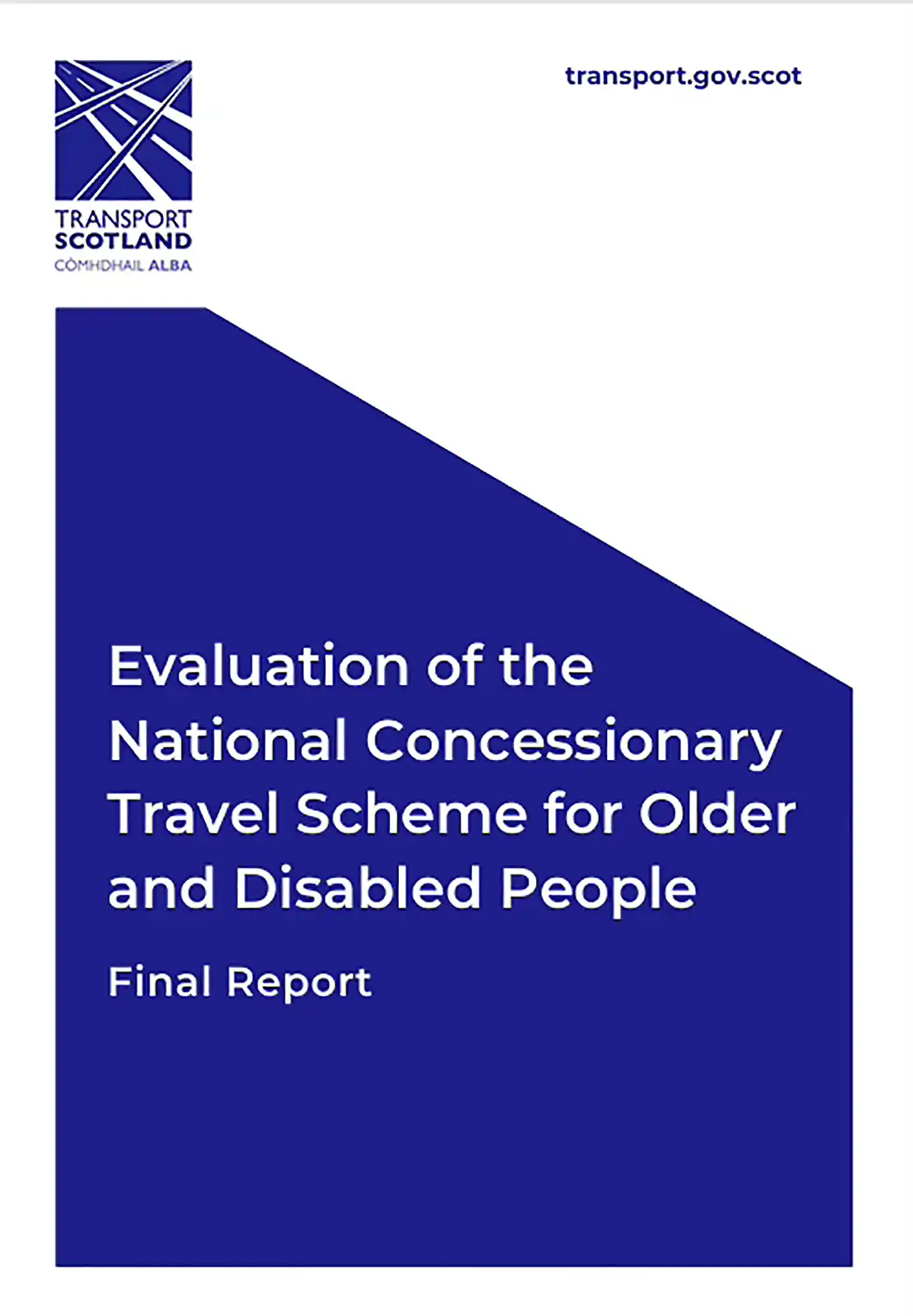 Evaluation of the National Concessionary Travel Scheme for Older and Disabled People